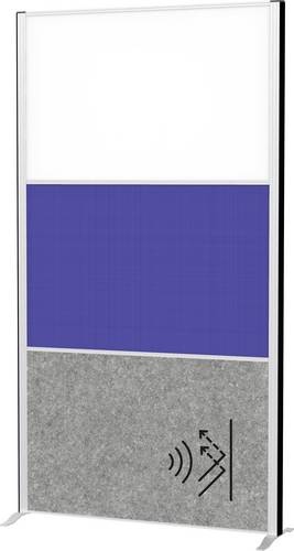 Maul Stellwand Weiß, Blue, Dunkelgrau Metall, Stahlblech, Vlies, Textil 9651695