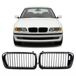 Schwarz matt Einzelsteg Kühlergrill passend für BMW 7er E38 1994-1999