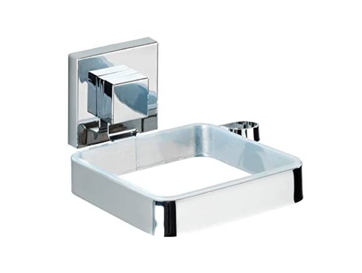 WENKO Vacuum-Loc® Porte sèche-Cheveux en Acier INOX Quadro Brillant