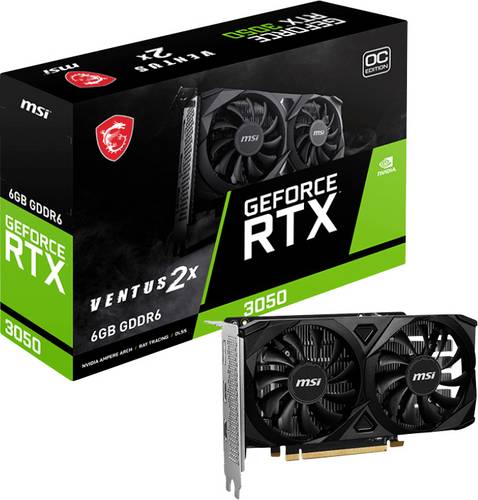 MSI Grafikkarte RTX 3050 GeForce RTX 3050 6GB HDMI, DisplayPort