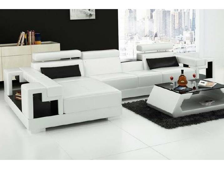 JVmoebel Ecksofa Moderne Wohnlandschaft aus Leder in zeitlosem Design, Made in Europa