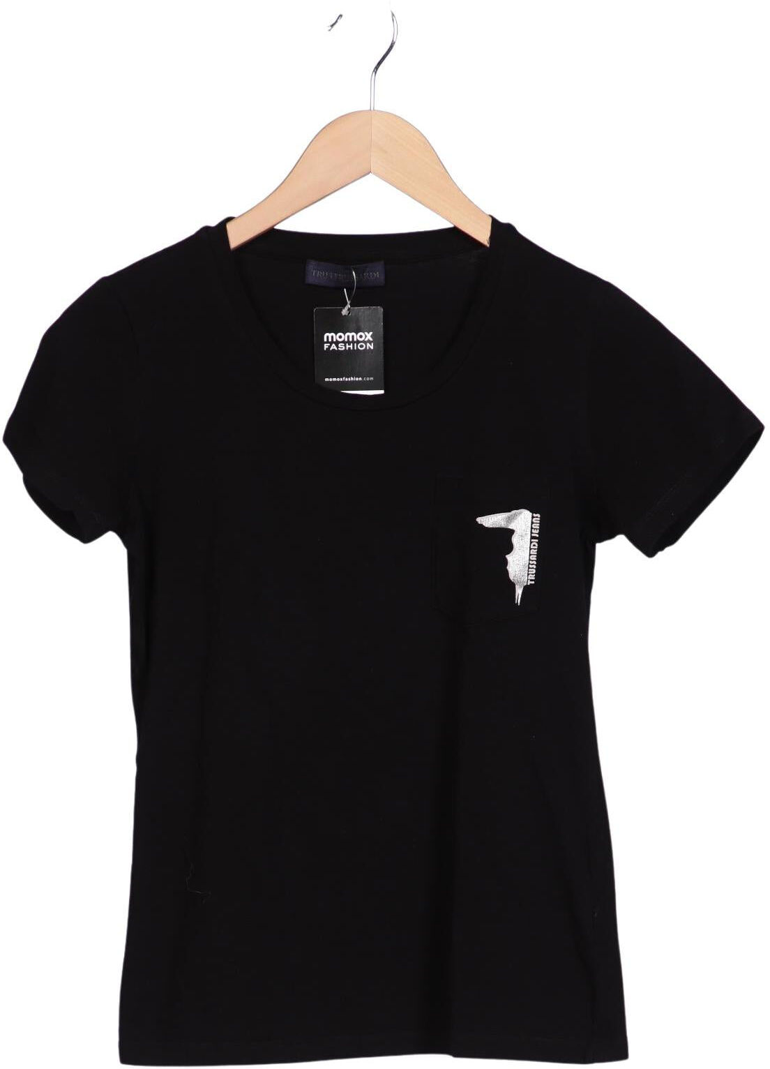 Trussardi Damen T-Shirt, Schwarz, Gr. M, kein / Etikett - Second Hand