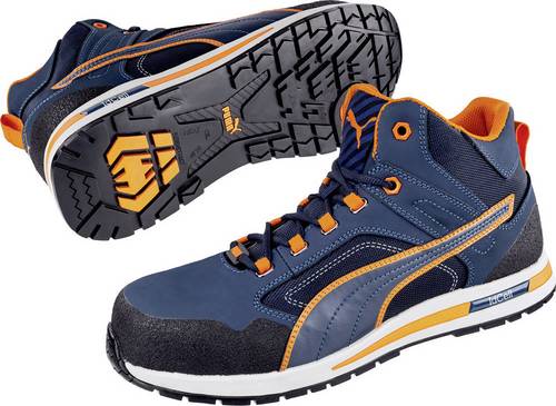 PUMA Crosstwist Mid 633140-46 Sicherheitsstiefel S3 Schuhgröße (EU): 46 Blau, Orange 1St.