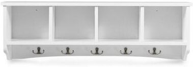 Costway Wall-Mounted Storage Cabinet Hanging Entryway Shelf Coat Rack