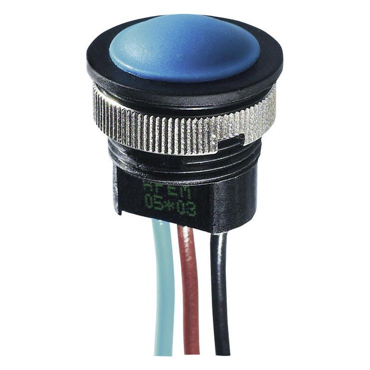 APEM 16mm Sealed P/Button, Black Actuator (IAR3F1200)