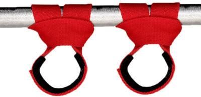 Multisell Products Hub Safety Lifting Straps With Inner Rubber, Fitness Wrist Straps, Sturdy Polyester Gym Training Belt For Weightlifting red