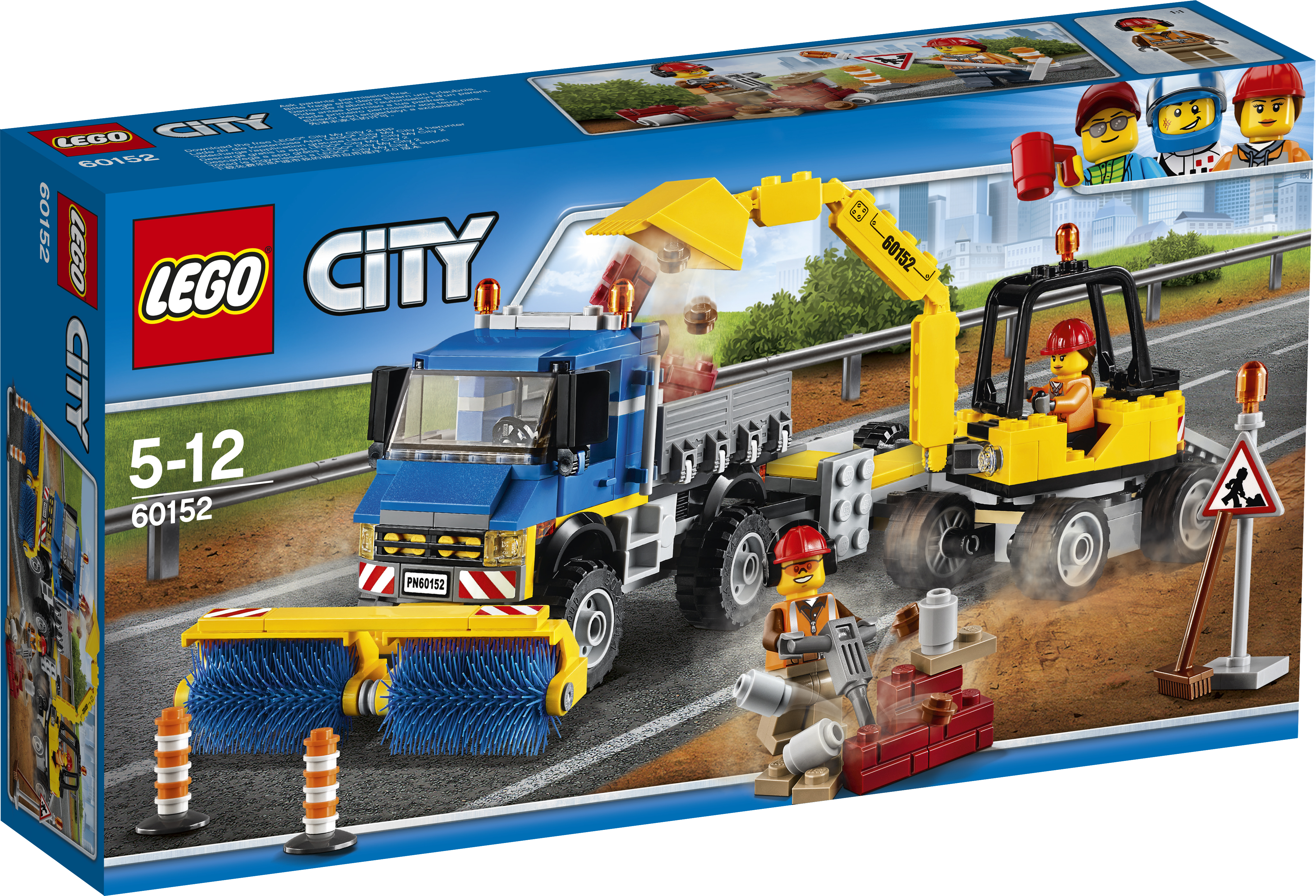 LEGO City Straßenreiniger und Bagger 60152