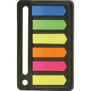Stylex Haftmarker transparent, Folie, beschriftbar, 6 x 20 Pfeile, Neonfarben