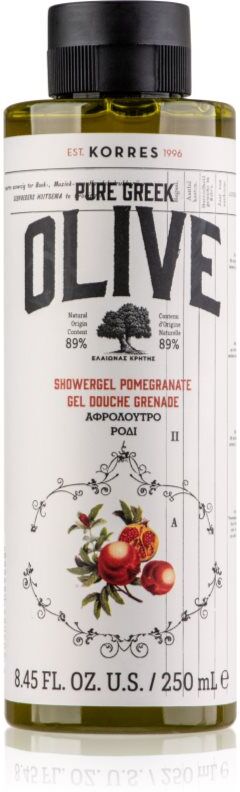 Korres Pure Greek Olive & Pomegranate energising shower gel 250 ml