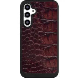Nivocase Handyhülle für Samsung Galaxy S23 FE Hülle NIVOpure Case Schwarz Animalprint Krokodil Leder (Samsung Galaxy S23 FE), Smartphone Hülle, Schwarz