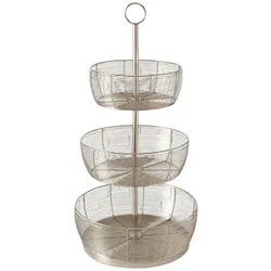 Boltze Etagere Enrico, 70 cm, Ø 36 cm, Silber