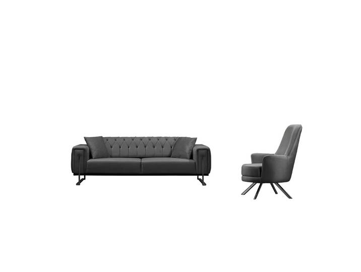 Palms-Store Sofa Valenci 6 Stoff-farben & 3 Kufen Farben, frei kombinierbar, mit Bettfunktion