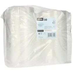 Papstar Verpackungsbecher mit Deckel 250ml 50 Stück 1er Pack
