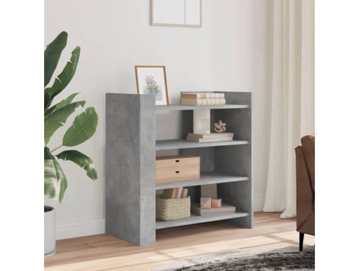 HEFZGDB Klassisches Sideboard mit viel Stauraum, praktisches Sideboard zur Aufbewahrung aus Holzwerkstoff für das Wohnzimmer in Betongrau, mit feuchtigkeitsbeständiger Oberfläche