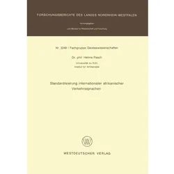 Standardisierung internationaler afrikanischer Verkehrssprachen, Fachbücher von Helma Pasch
