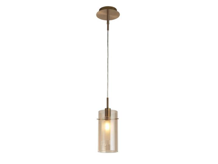 Hängeleuchte Duo Iii, Messingfarben, Metall, Glas, 13x120x13 cm, Europäischer Sicherheitsstandard, höhenverstellbar, Lampen & Leuchten, Innenbeleuchtung, Hängeleuchten, Pendelleuchten