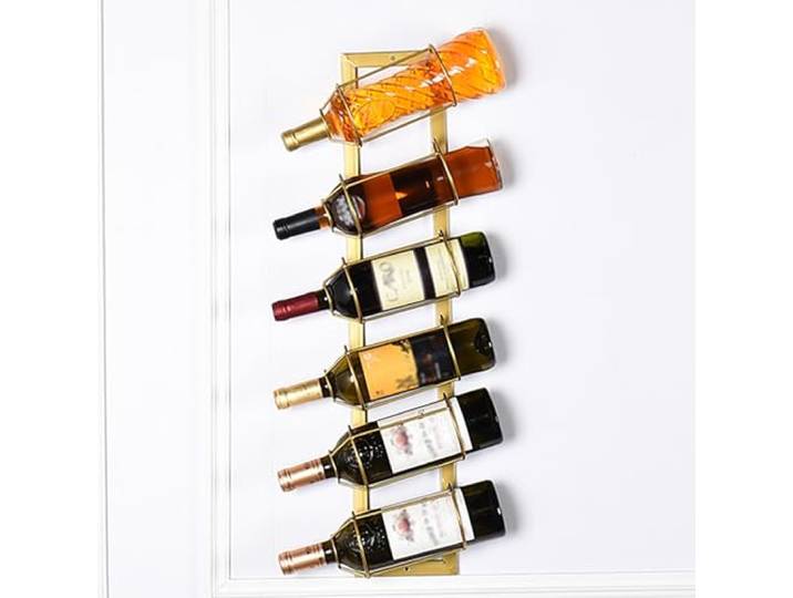OIFAODAO Weinregal, Wandmontiertes Weinregal, Metall verformt Sich Nicht leicht(X Large)