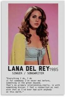 Inspire Essentials Lana Del Rey Aesthetic Canvas Poster Vintage Music Album Wall Art Decor 2 m