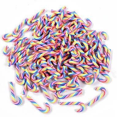 Discount Dollar Deals Resin Candy DIY Crafts, Mini Candy Cane , Christmas Decoration Red White, Pendant Navidad Home Decor New Year c 30pcs
