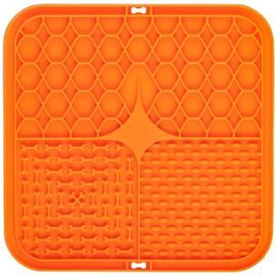 Uplifted Finds Stress Relief Silicone Distraction Lick Mat orange 5 Pcs