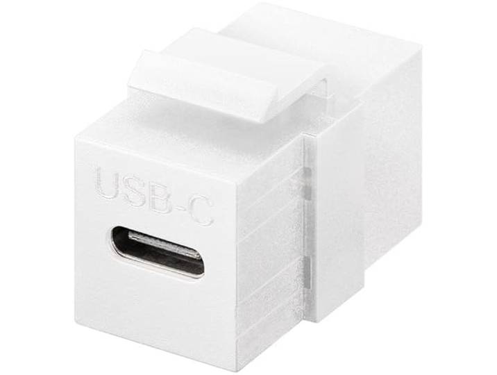 goobay Keystone Module USB-C Socket - USB-C Vrouwelijk, USB 3.2 Gen 2 (10 Gbps), Wit