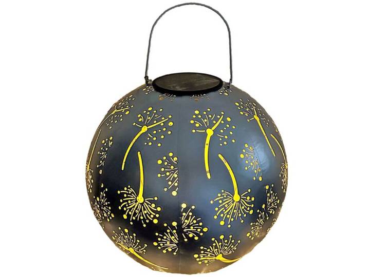 LED-Solar-Laterne mit einem Blumenmotiv