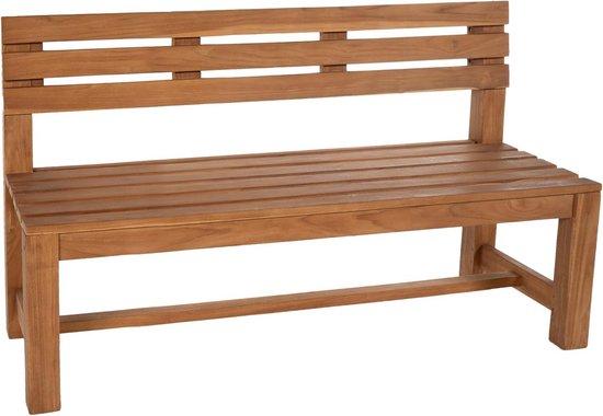 Famanu Gartenbank aus Teak mit Rückenlehne in verschiedenen Größen