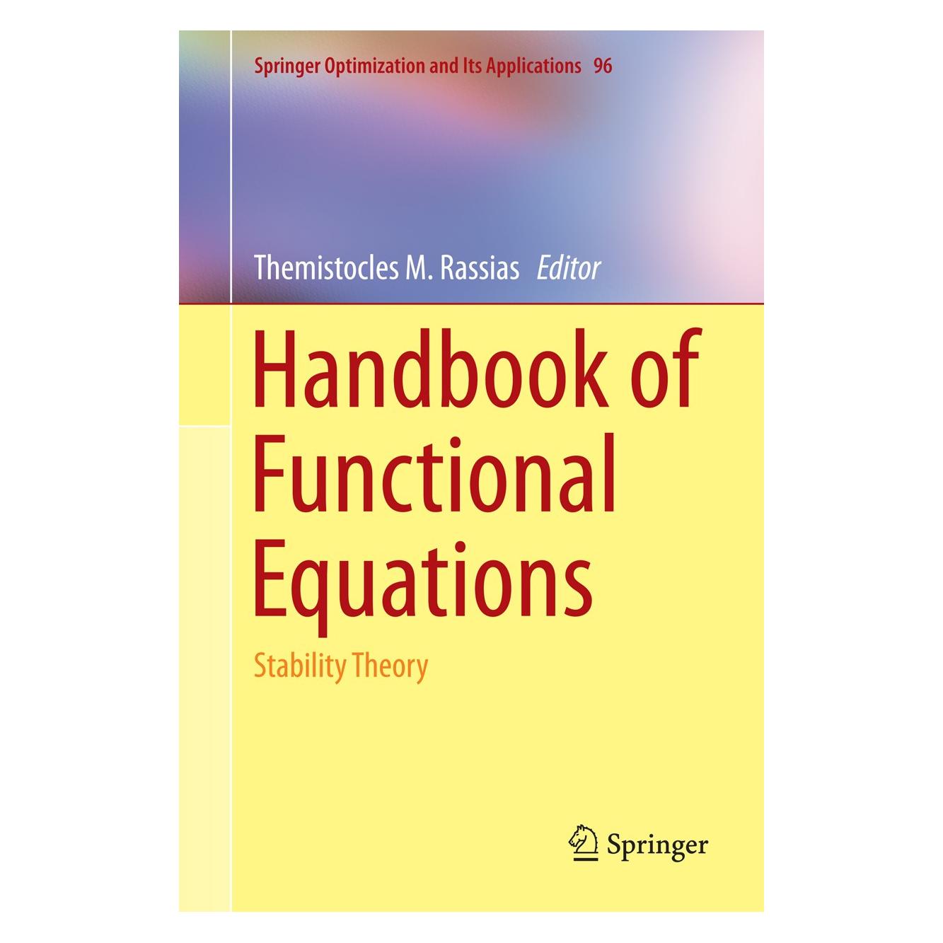 Springer Handbook of Functional Equations (Englisch, Hardcover, Themistocles M. Rassias) (9781493912858)