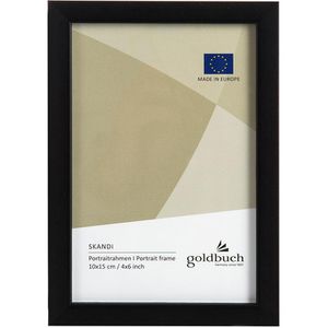 Goldbuch Bilderrahmen Skandi 900892, 10 x 15 cm, Echtglas, Holzrahmen schwarz