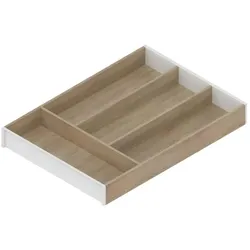 Blum Besteckeinsatz AMBIA-LINE Holzdesign B 300mm, Besteckkasten, Weiss