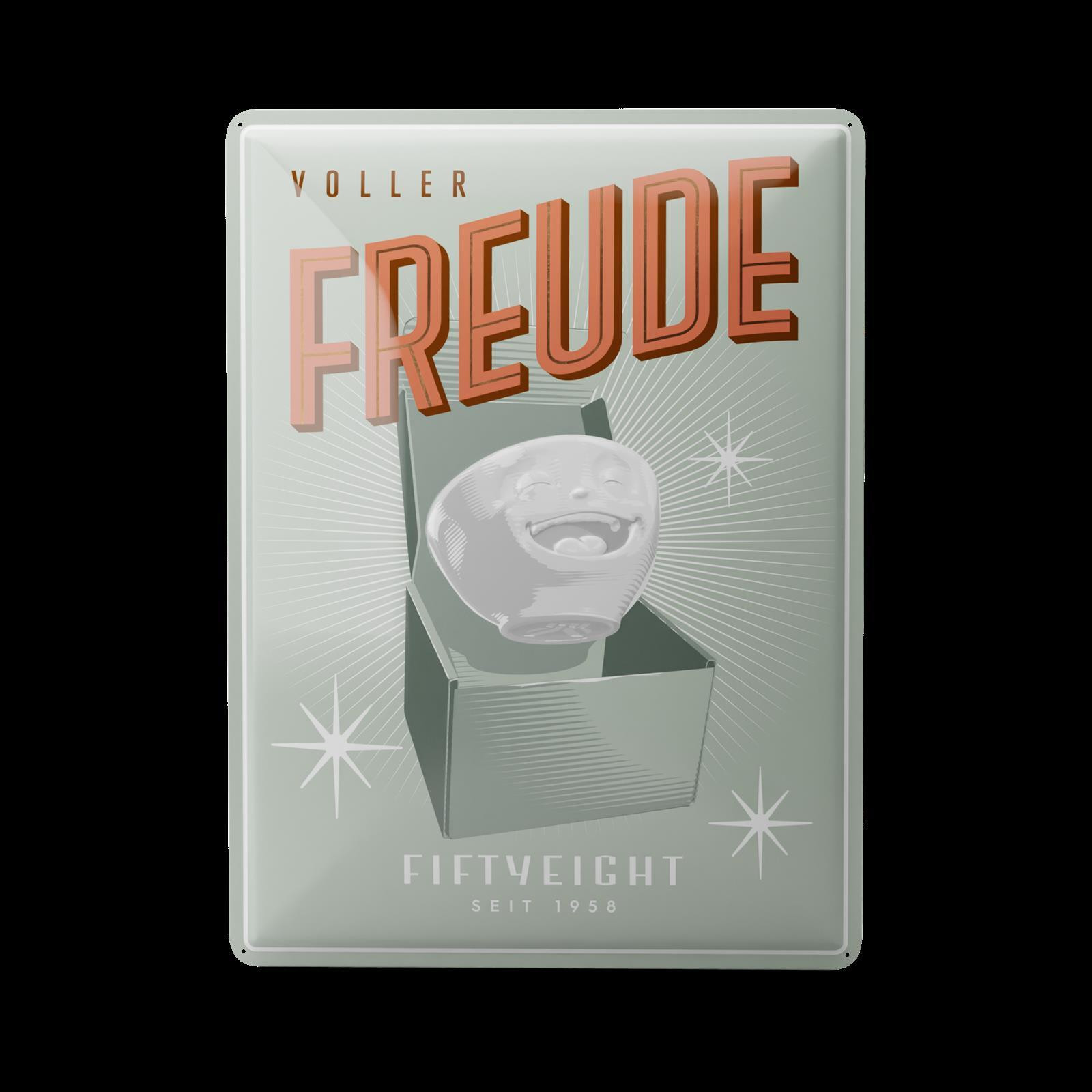 FiftyEight Products Metalen Wandbordje Freude