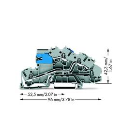WAGO 2003-7640 Installationsetagenklemme 5.20 mm Zugfeder Belegung: NT, L Grau 50 St.