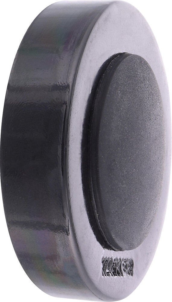Design-Wandtürstopper, Ø 38 mm, VE 2 Stk, Höhe 10 mm, Transparent Rauchig/Schwarz Wagner