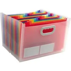 Exacompta Dokumenttasche CRYSTAL 55198E Griff 24Fächer PP