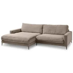 Sormani Ecksofa Florenz Cord Grau Taupe