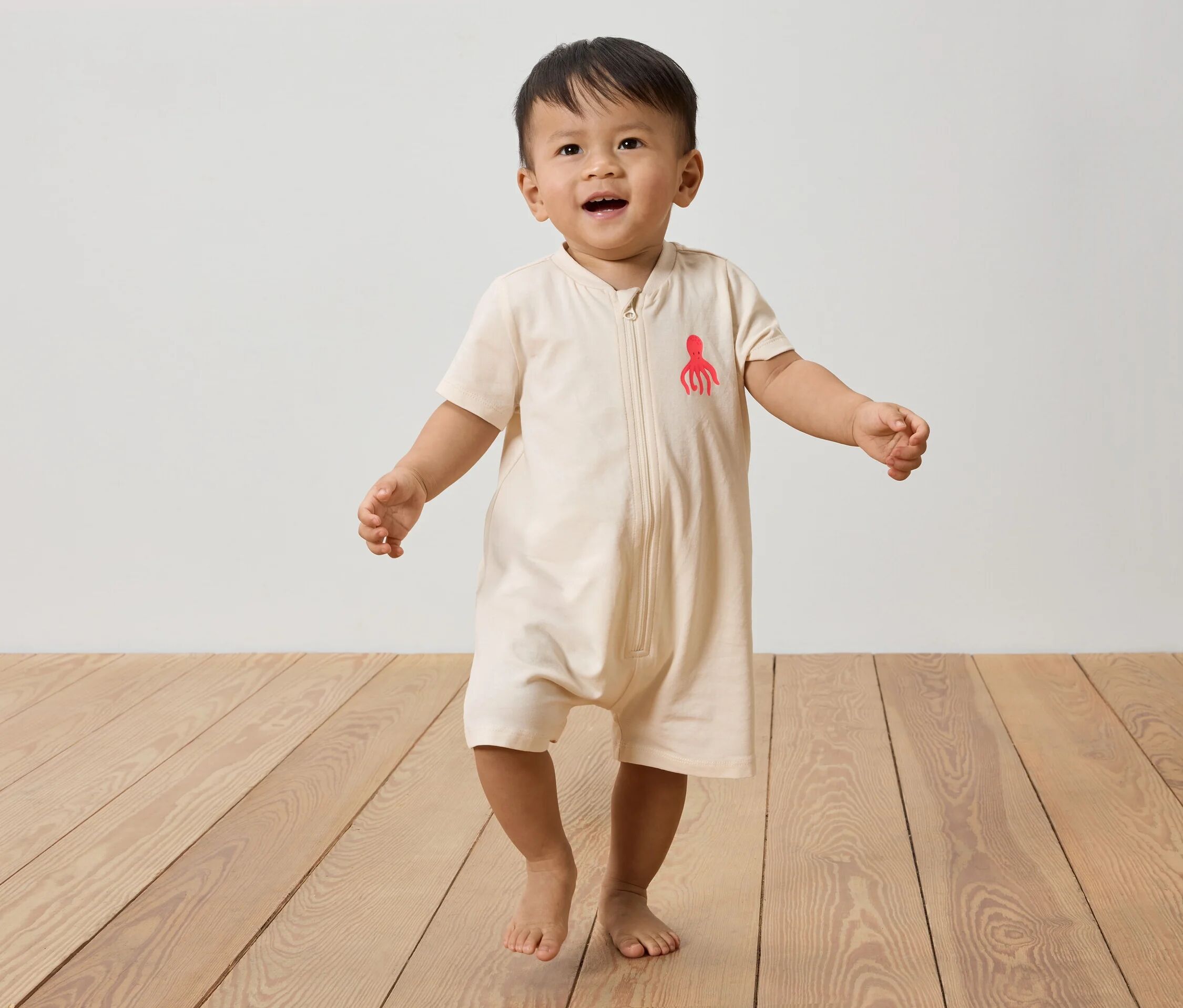 Tchibo - 2 kurze Baby-Pyjamas - Baby - Gr. 98/104 - creme/print