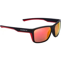 Swiss Eye, Unisex, Sportbrille, Fly (Black matt-red, Schwarzmatt-Rot), Schwarz
