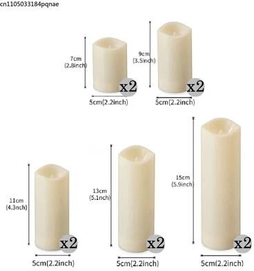 Uplift Picks 10240PCS Flameless Pillar Candles With Remote Control And Flickering LED mixed Sizes 40 Pcs