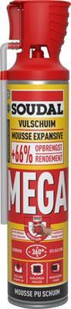 Soudal Mega Isolatieschuim 0,6 l Rood