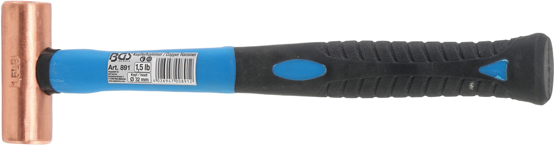 BGS Kupferhammer 680 g (1.5 lb) -Kopf ; BGS technic (891)
