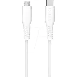 LOGILINK CU0242 - Sync- & Ladekabel, USB-C -> Micro B, 1,0 m, weiß
