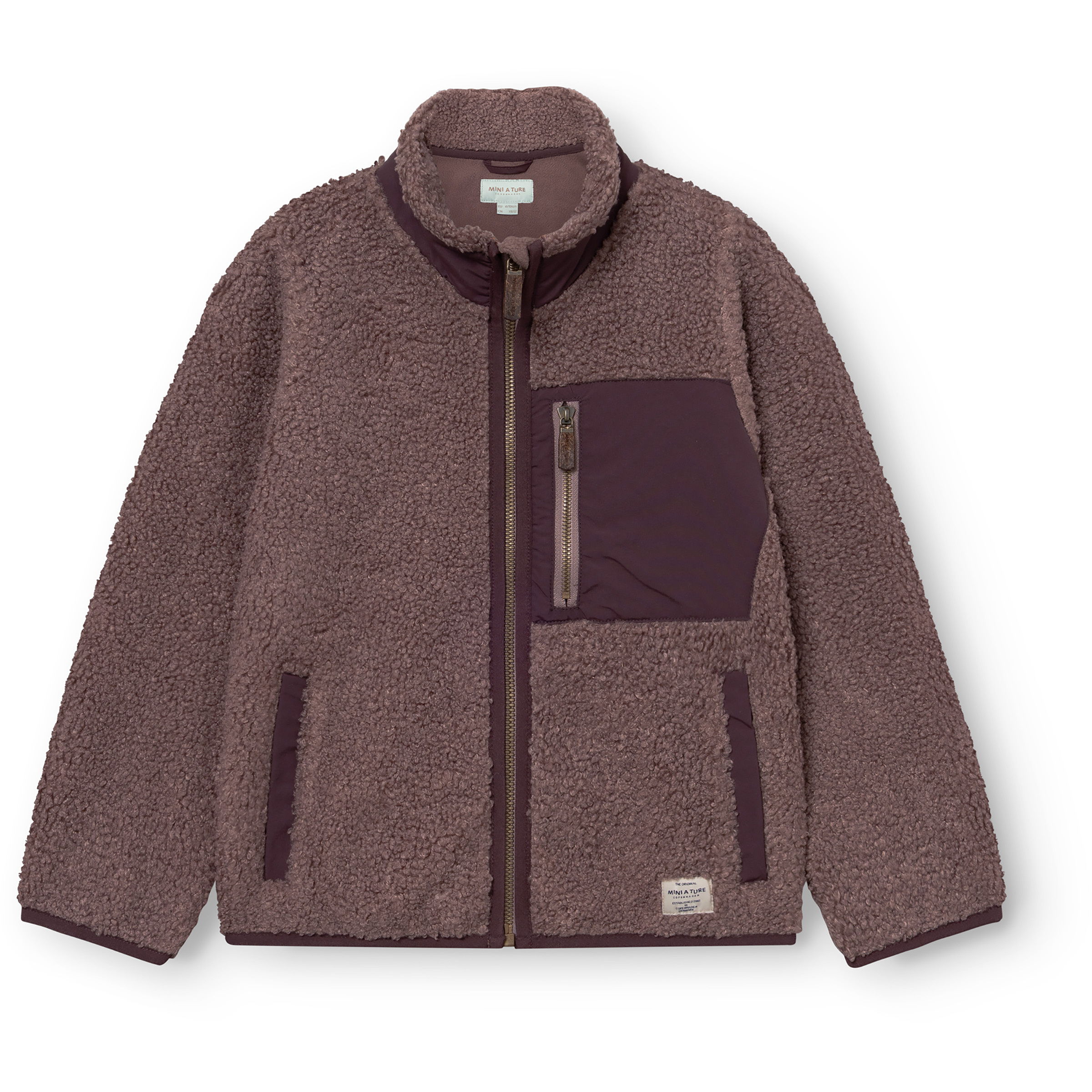 Mini A Ture Matalinur Teddyfleece Kinder Fleecejacke braun Größe 110 Lifestyle Isolierend