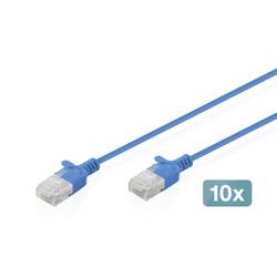 Digitus RJ45 Patchkabel CAT 6 U/UTP 5 m Blau 10 St.