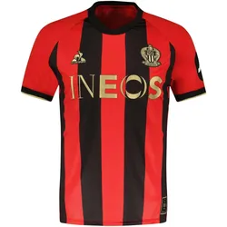 Le Coq Sportif, Herren, Fussballtrikot, heimtrikot ogc nice 2024/2025 (S), Rot, Schwarz