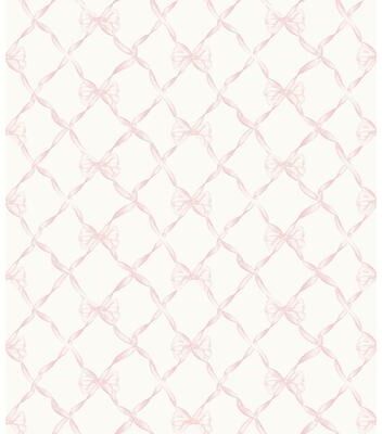 LoveShackFancy Baby Bow Pink Jam Peel and Stick Wallpaper