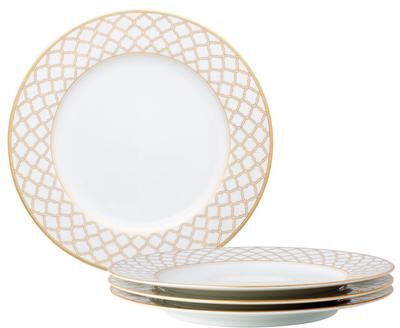 "Noritake Eternal Palace Set of 4 Dinner Plates, 10-1/2"""