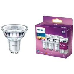 3er-Set PHILIPS GU10 LED Reflektor 4,6W wie 50W 36° Ausstrahlwinkel Warmweißes Licht