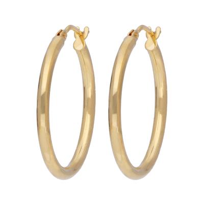Paar Creolen FIRETTI "Schmuck Geschenk Gold 375 Ohrschmuck Creole" Gr. 20, gold (gelbgoldfarben), Ohrringe, Damen, 20, Gelbgold 375