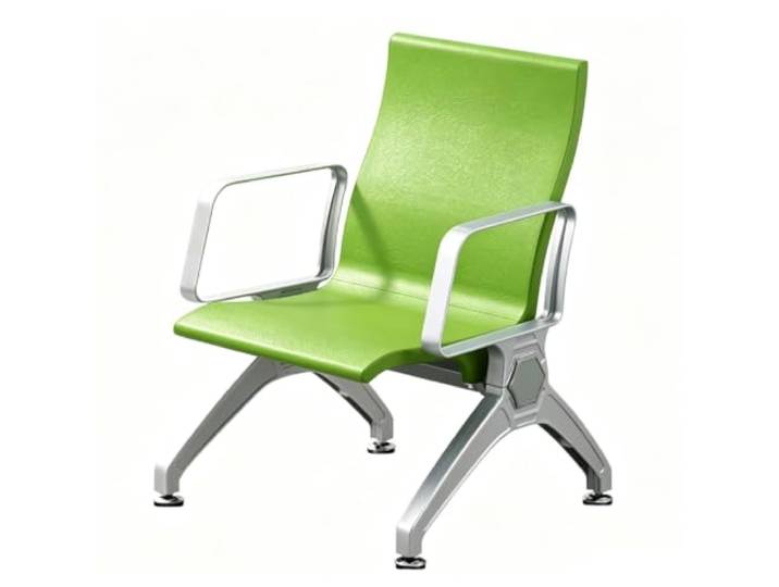 YPIOUREN Esszimmer Stühle, Wartezimmer Stühle Bequeme PU-Material + Aluminiumlegierung, 750 Kg Tragfähigkeit, Bequeme Rückenlehne und Armlehnen(Light green)
