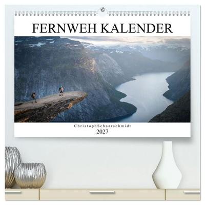 Fernweh Kalender (hochwertiger Premium Wandkalender 2027 DIN A2 quer), Kunstdruck in Hochglanz